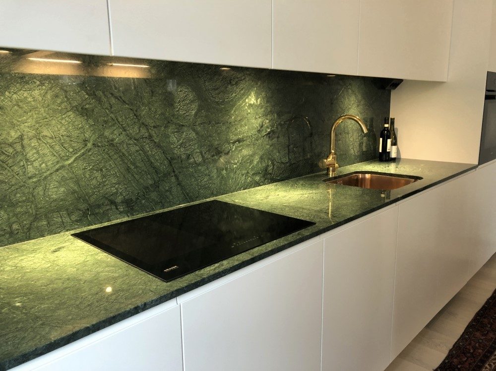 Granite kitchen worktop installation in South Kensington, London