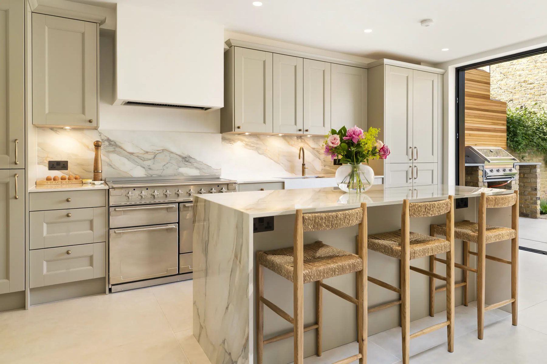 Marble kitchen worktop installation in Chiswick, London