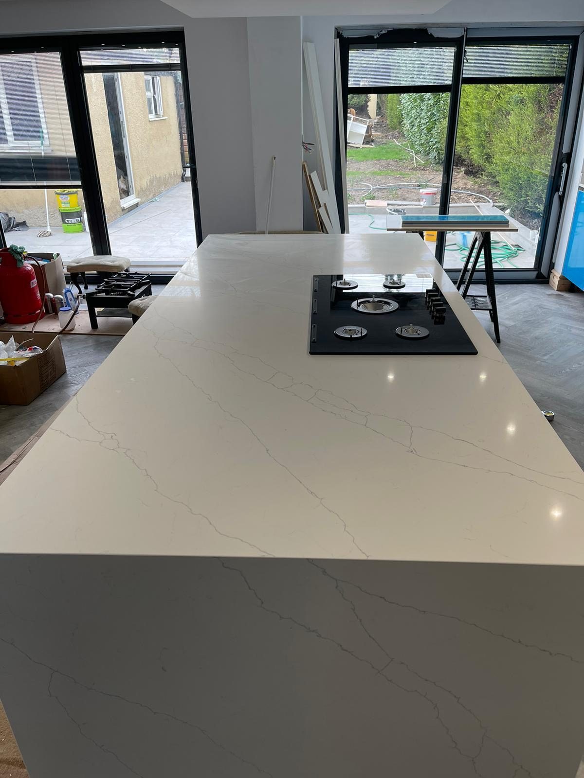 Quartz island installation in progress