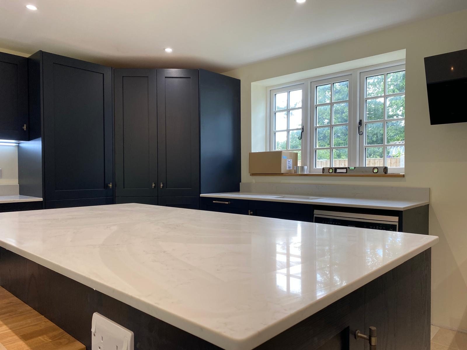 Quartz kitchen worktop installation in Royal Borough of Kensington & Chelsea, London
